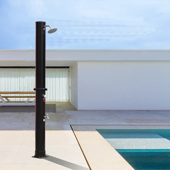 Top quality china manufacture big capacity 38L PVC solar outdoor shower beside swimming pool