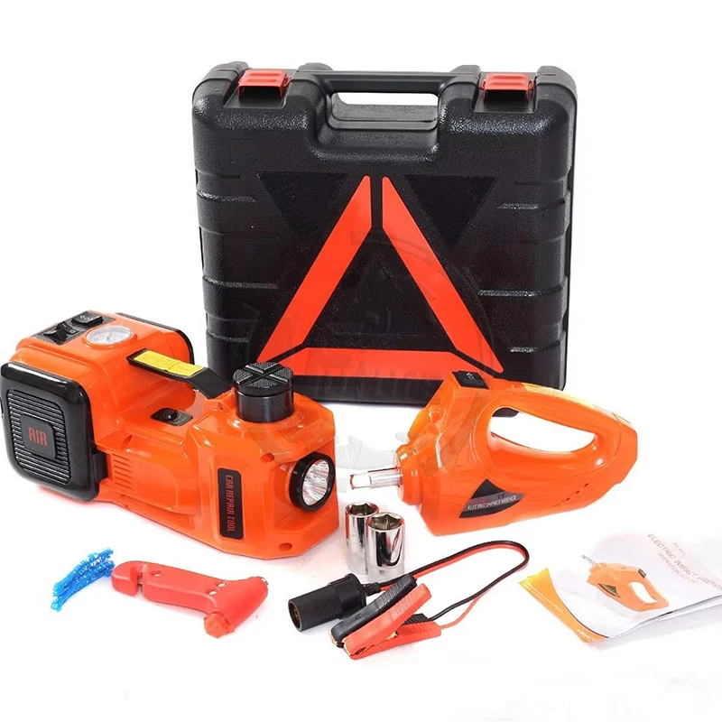 12V 3 Ton Electric High Lift Portable Car Repair Jacks With Electric Impact Wrench For Various Cars