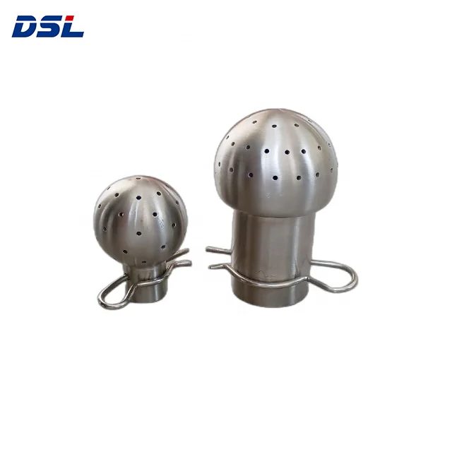 Sanitary DN25 SS316 Fixed Spray Cleaning Ball Hygienic Static Sprayer Welded Stainless Steel Spray Ball