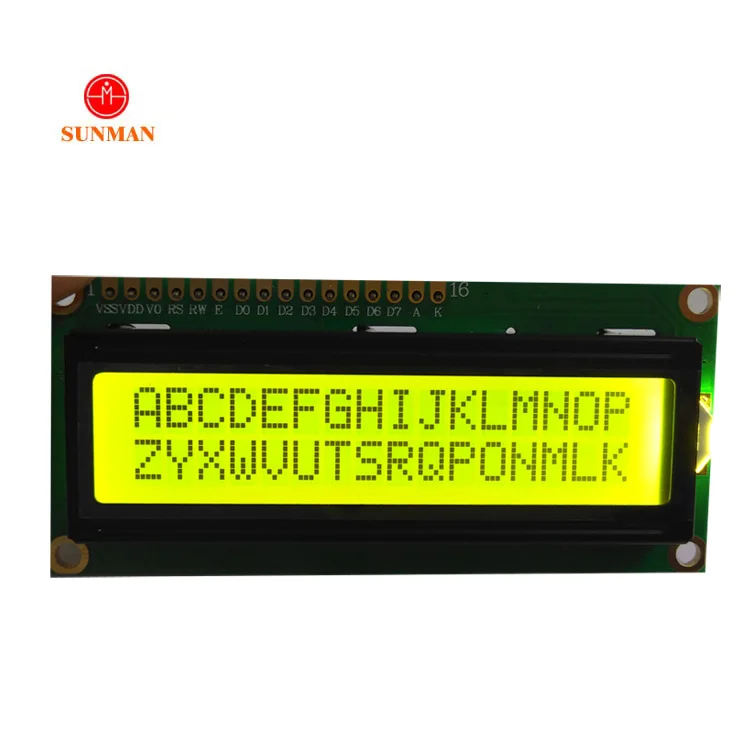  5v 16x2 символьный модуль ЖК-дисплея Зеленый/Желтый экран LCD