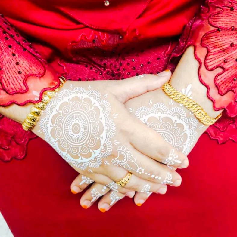 Free Samples White Henna Sticker India Temporary Tattoo  Henna Tattoo Stickers Hand