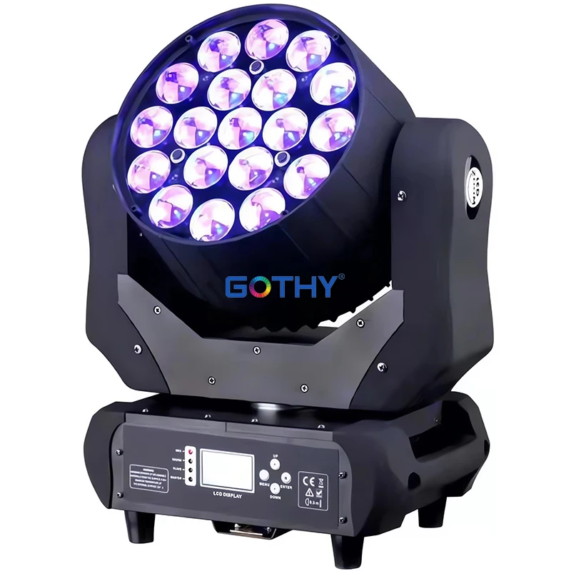 Guangzhou Mac aura 19x15w rgbw 4in1 zoom beam wash light led moving head