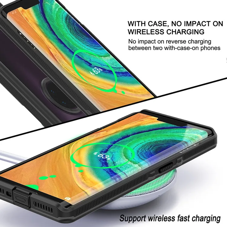 
360 full protective clear back cover tpu pc ip68 waterproof phone case for Huawei mate 30 pro 