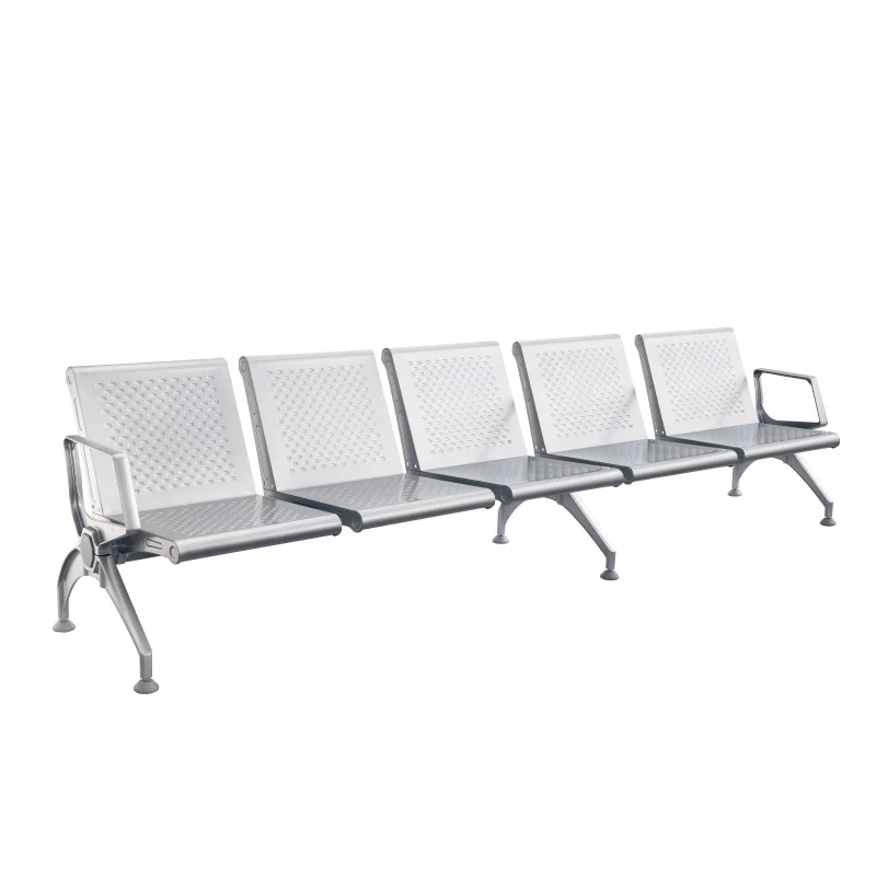 Aluminum alloy hands and feet 5 seats waiting chair, hospital outpatient public place waiting chair, station airport chair.