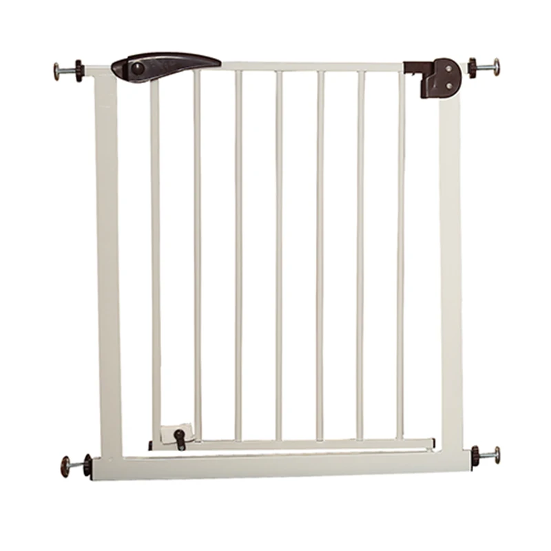 White barrier fence child safety door bar case protection metal stair fence for baby
