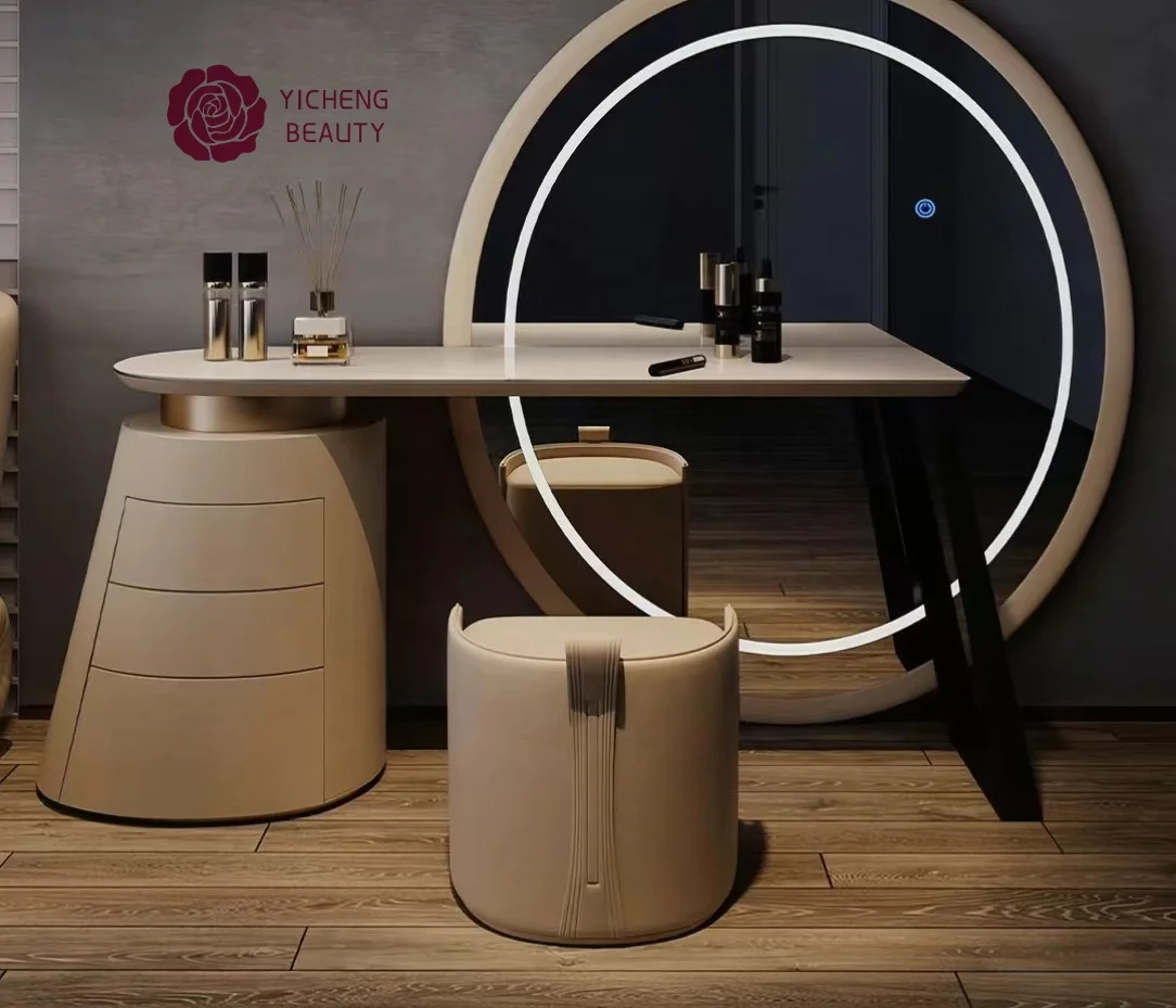 Yicheng Beauty dressing table with mirror and chair Living Room dressing table for Bedroom dressing table with mirror and stool