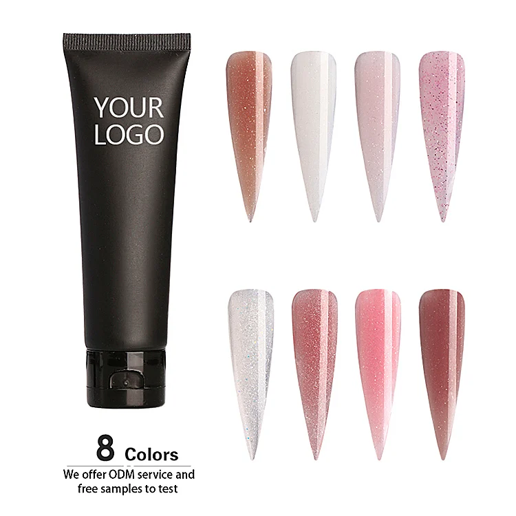 Newest Available Easy Apply Soak Off Extension acrylic nail personalised shimmer glitter diamond poly gel