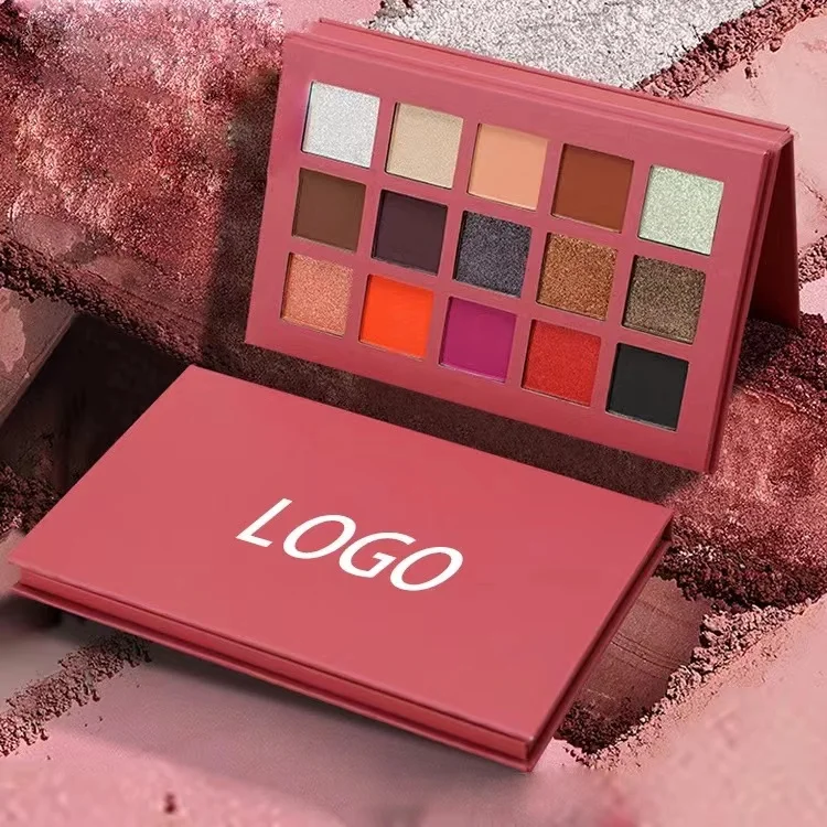 Low Moq 15 Colors Eyeshadow Palette Private Label Vegan Pigment Mermaid Shimmer Eye Makeup