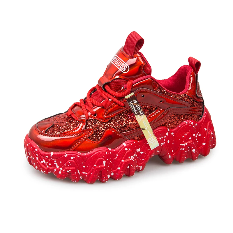 Женские кроссовки на массивной подошве, вязаные уличные кроссовки, увеличивающие рост, дышащая женская обувь, весна 2020