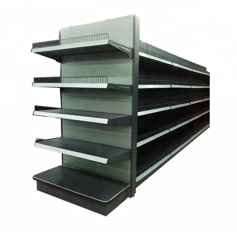 Customized Double-Sided Commercial Shop Shelves Super Market Racks Gondola Shelving Metal Supermarket Shelves For Retail Store