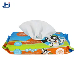 Haiji Chinese Supplier Sunscreen Wipes Nonwoven Strips Daily Lady Use Facial Tissue Wet Wipes