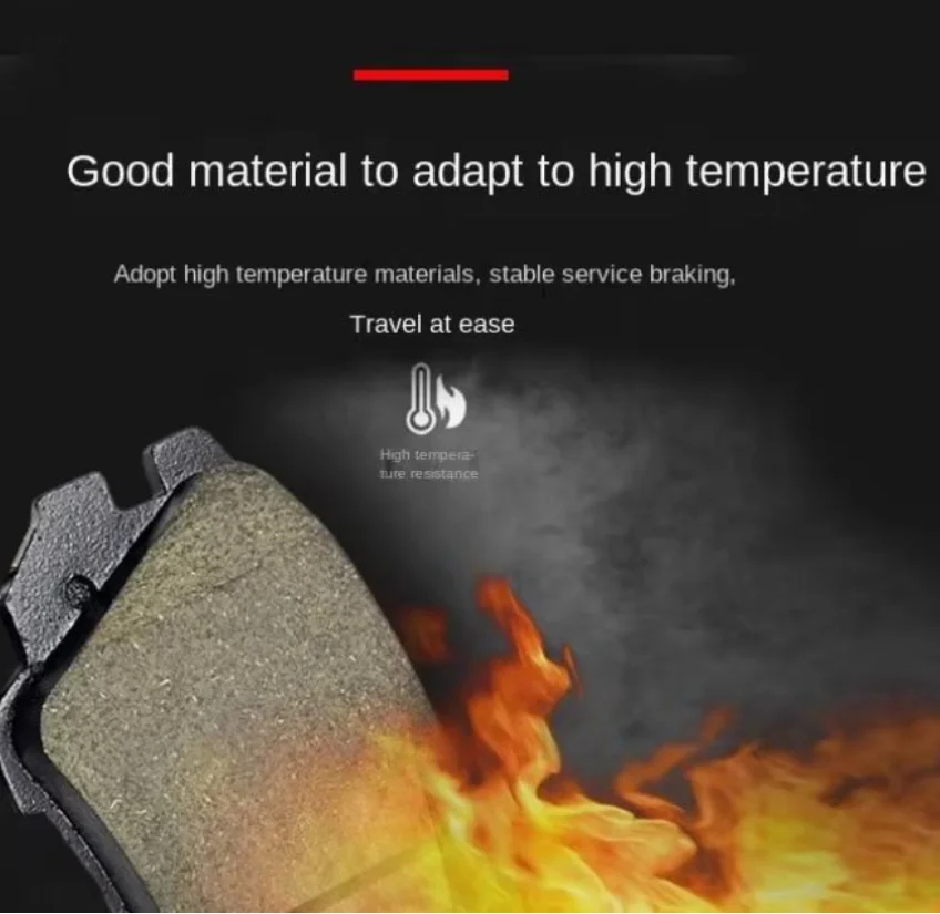 Silent and dust-free wear-resistant and high-temperature resistant front and rear ceramic brake pads without damaging the discs