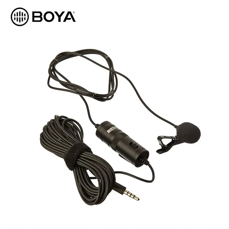 By-M1 Professional video recording lavaliver microphone for smartphone DSLR camera camcorder