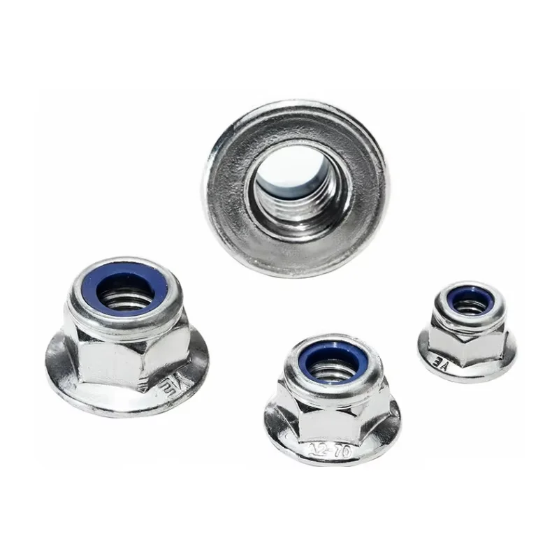 A2 A4 SS304 SS316 SS316L 18-8 нержавеющая сталь шестигранный фланец самоблокировочная гайка DIN6926