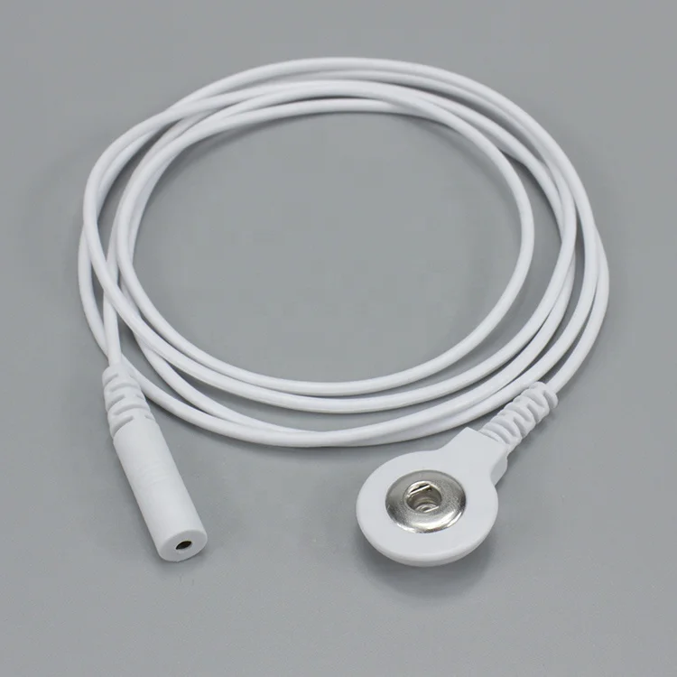 Tens Snap Electrode Lead Wire 3.5mm Snap to 2mm Pin Tens Cable  2.0pin male and female