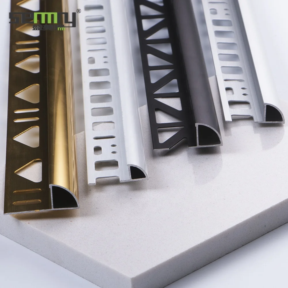 New Material Customized Tile Ceramic Polished Decorative Strip Aluminum Profile Balcony Drip Edge Trim for Terraces