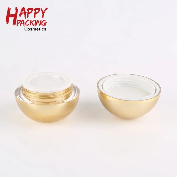 10g 15g 30g 50g Plastic Gold Ball Shape Cream Jar Cosmetic Whitening Cream Jar