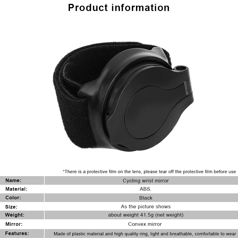 RIDERACE Foldable Rearview Mirror 360 Degrees Rotating Bike Wrist Mirror Safety Riding MTB Retroreflector Cycling Accessories