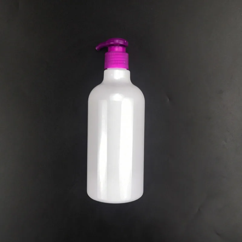 Custom 300ml 380ml 500ml 750ml 946ml Plastic Pump Bottles For Shampoo PET Round Shower Gel Container Conditioner Bath Cream