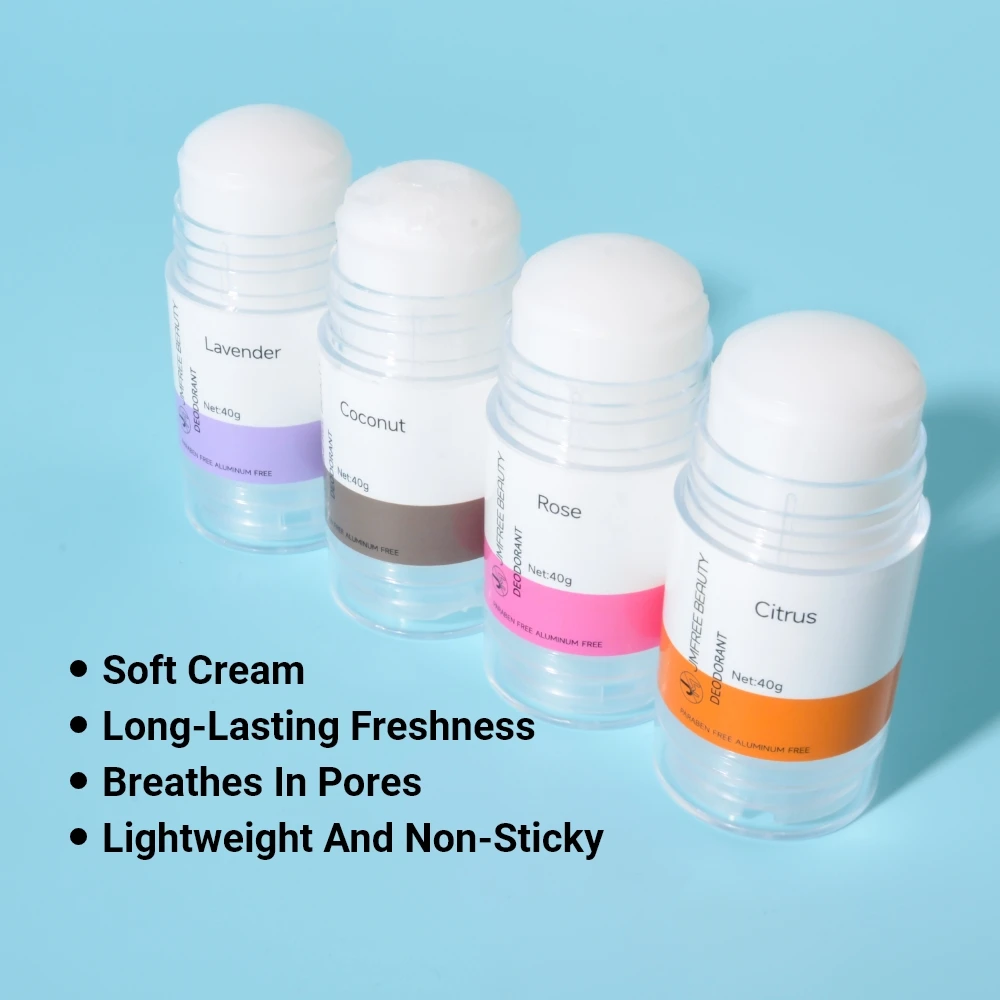 JMFREE Factory Price Organic Natural Deodorizer Vegan Deodorant Antiperspirant Underarm Armpit Coconut Deodorant Stick Balm