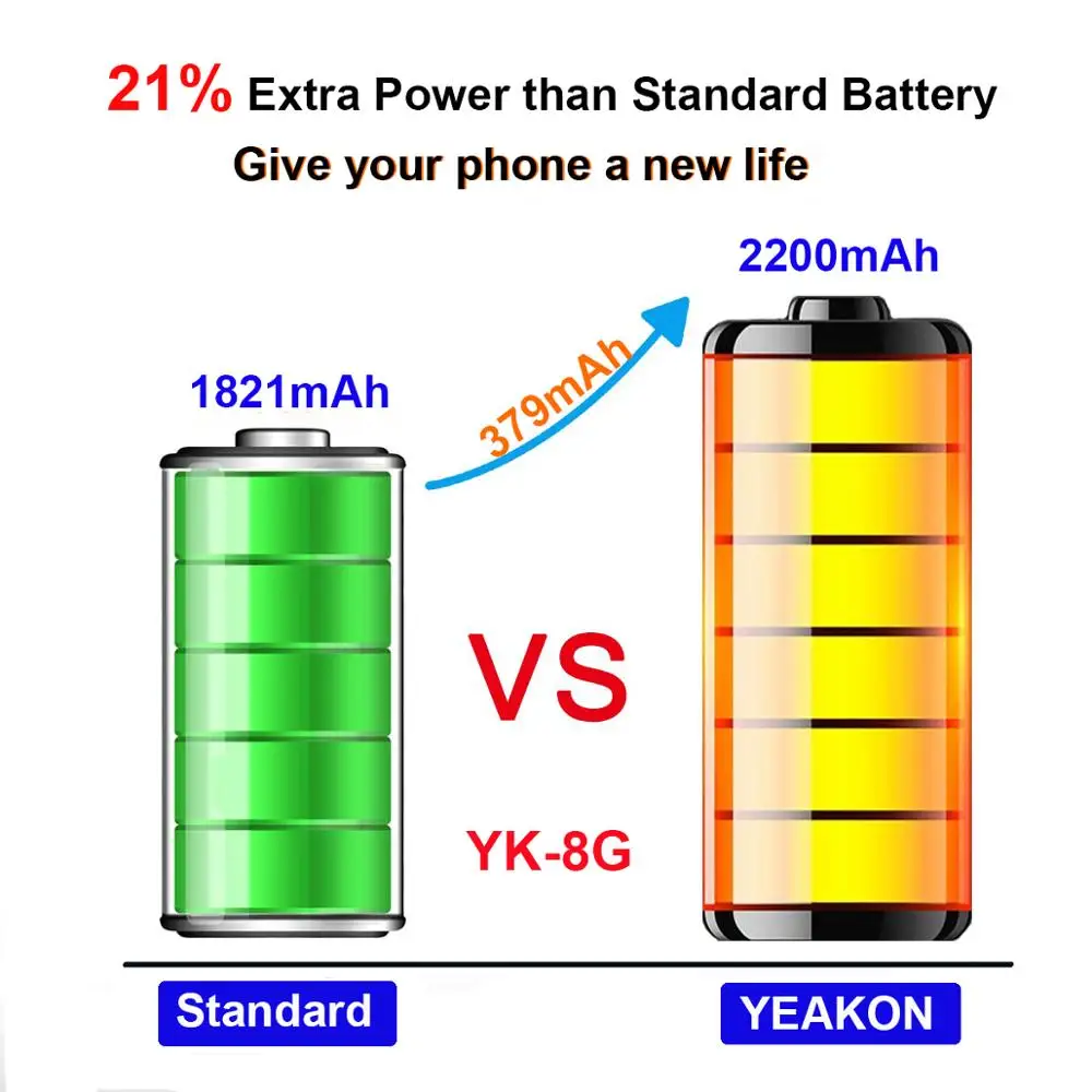 Genuine GB/T 18287-2013 Cell Phone Battery Replacement OEM 0 Cycel Battery For iP8