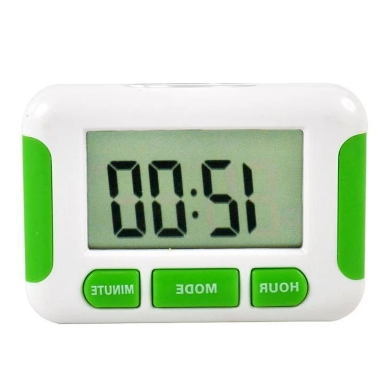 200pcs Free DHL Alarm Clock Timer 5 Groups Noisy Bell 12/24 Hours Countdown Multi Kitchen Home House Lab Counter Timer