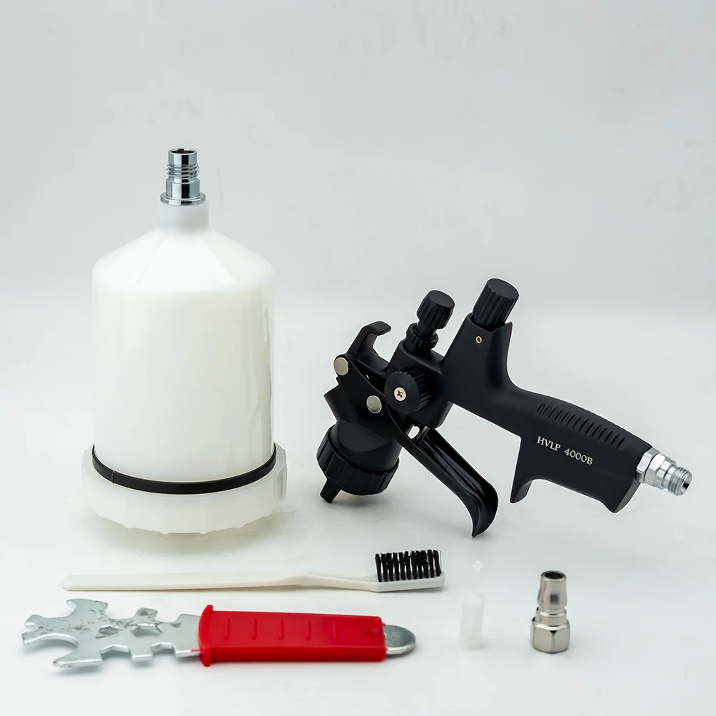High Quality 4000B HVLP Spray Gun For Cars 1.3/1.8mm Nozzle Forged gun body + anodizing