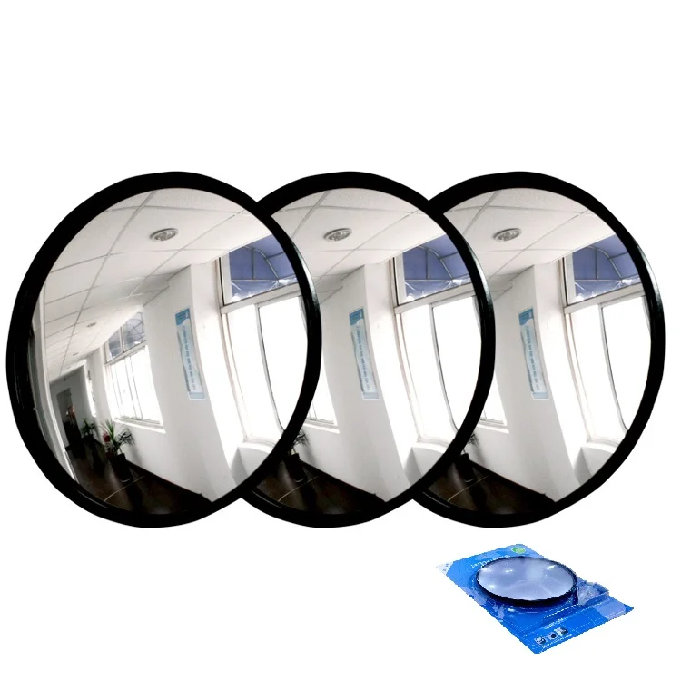 22cm Small Round Convex Mirror Safety Indoor Mirror Acrylic Lens Mini Full View Mirror with Blister Packaging