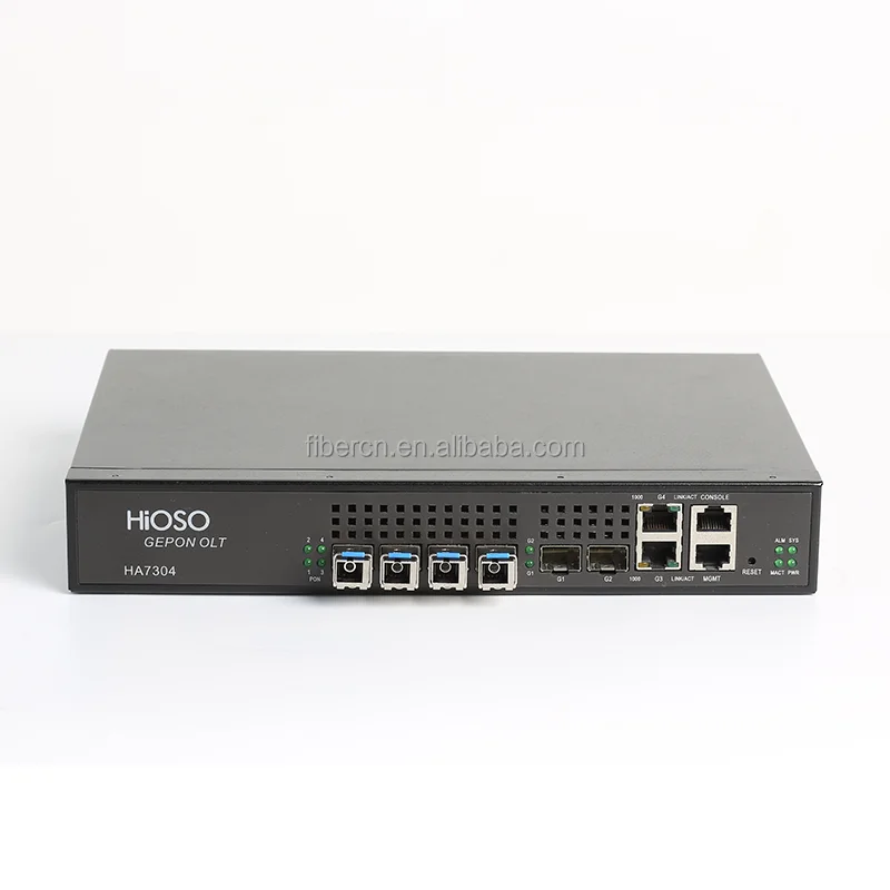 Hieo GPON olt mini 4 pon Port HA7304C 2 SFP PX20 +++ Волоконно-Оптический Терминал Uplink