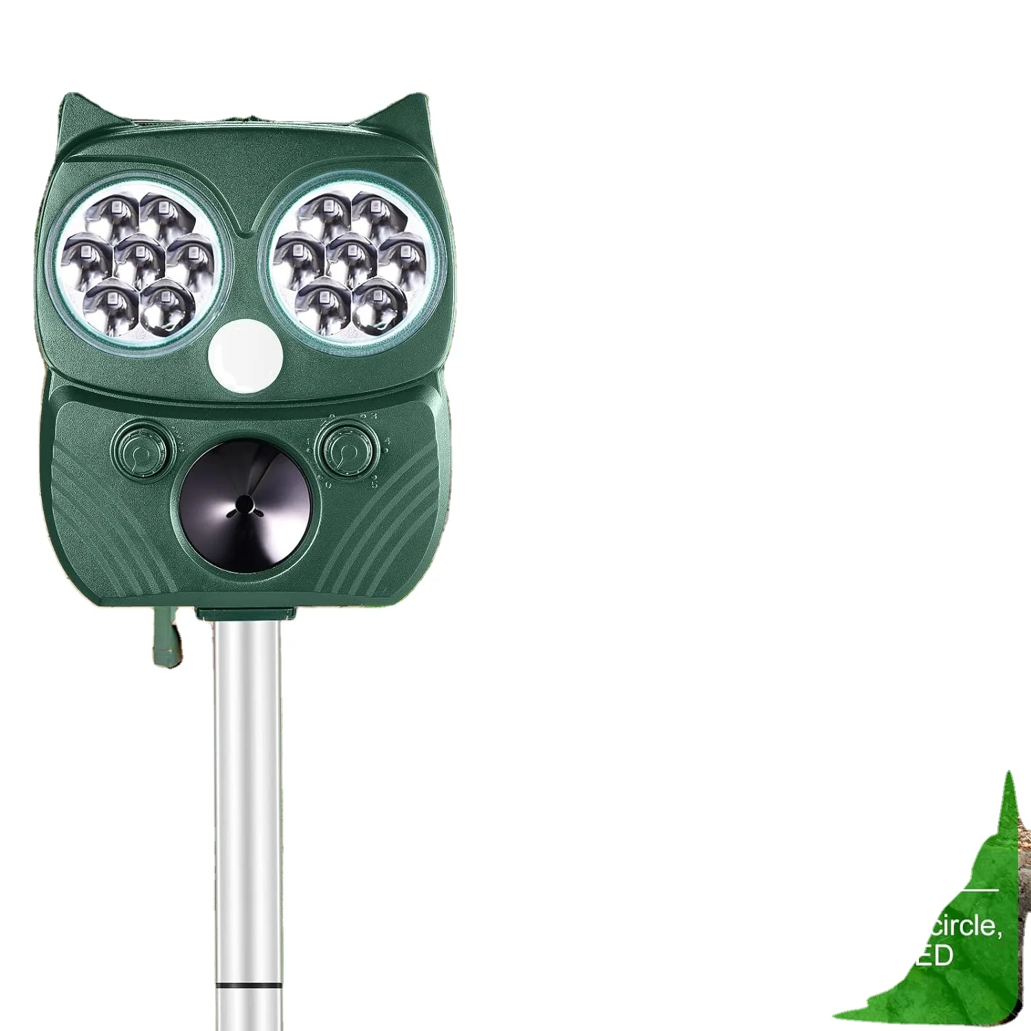 Weatherproof Solar Powered Animal Repellent with Ultrasound Motion Activated Pest Deterrent