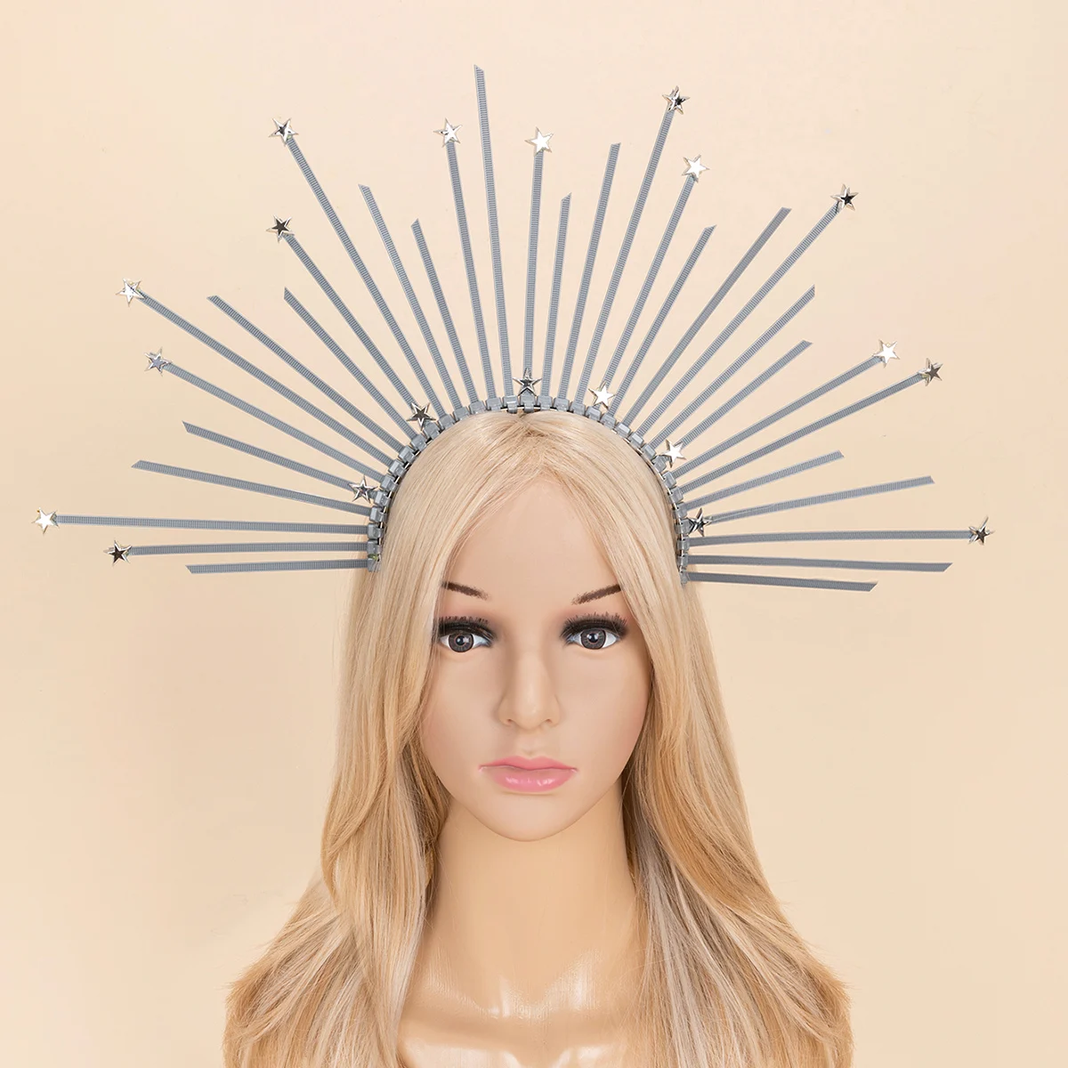New Alloy Halloween Virgin Goddess Halo Crown Headband Witch Hair Accessories