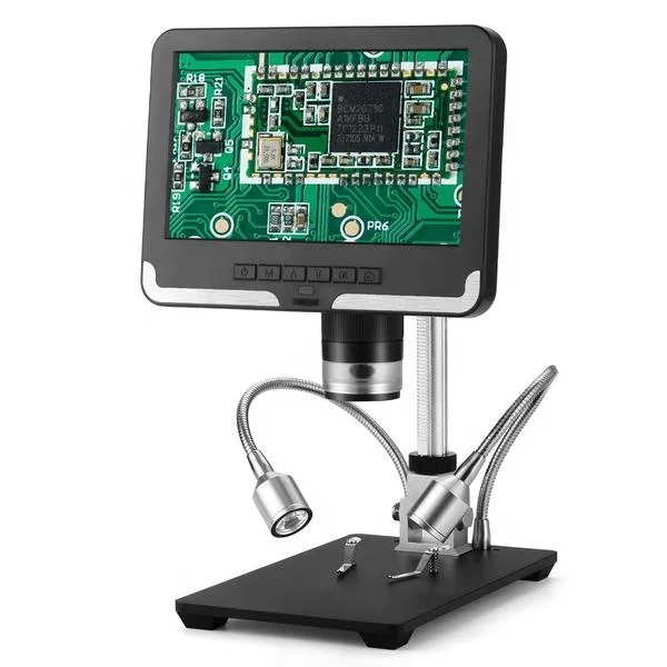 AL-206-B 7inch 1080P HD LCD digital Stereo Microscope With Video and Photos Storage microscope with camera