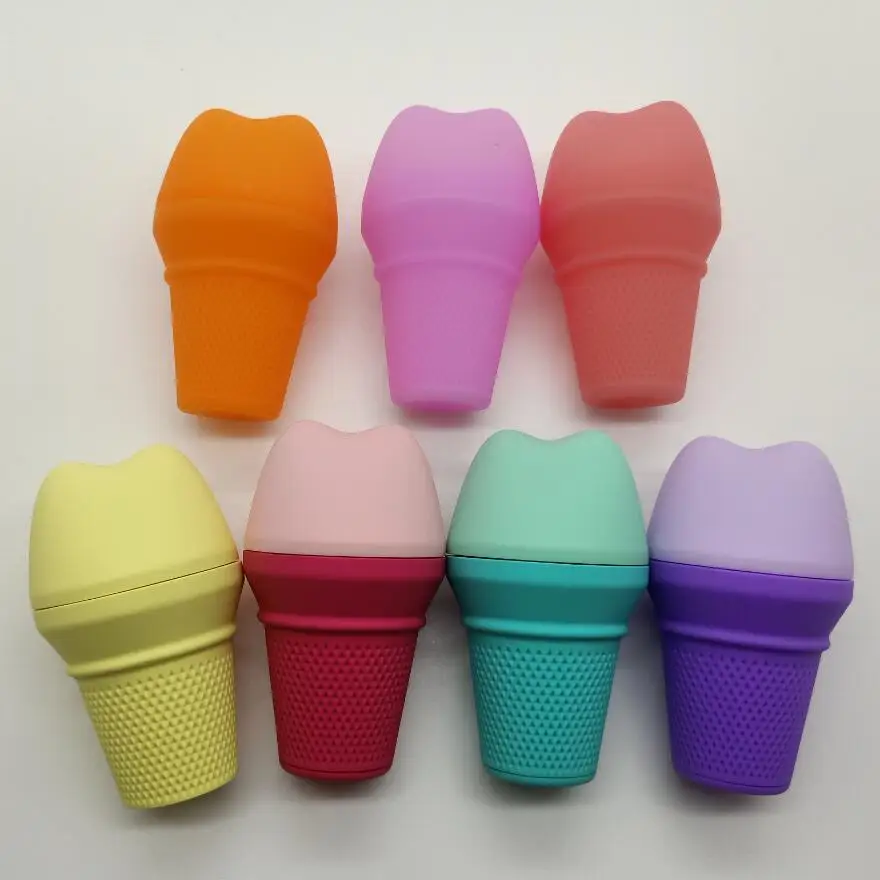 Ice Cream Shape Silicone Ice Cube Mould Applying Eye Face Care Cooling Ice Cube Beauty Facial Roller Facial Massager