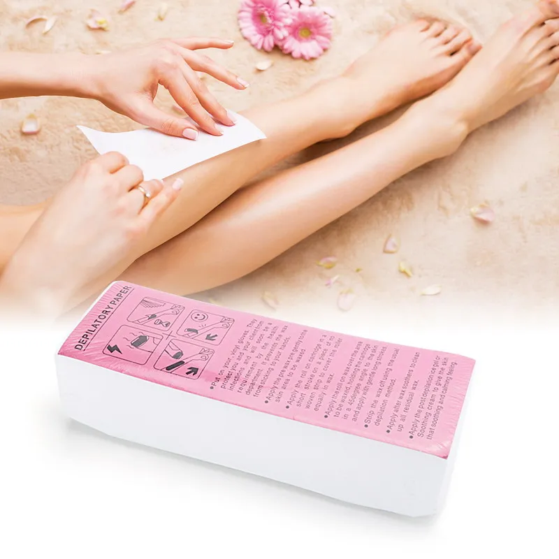 100 Sheet Pack Disposable Professional Hair Removal Tool Depilatory Paper Nonwoven Epilator Women Waxing Strip Paper Shaving