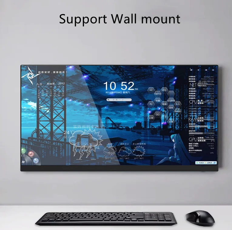 New Design 23.8 inch manufacturer core i5 i7 i9 DDR3 DDR4 8GB 16GB aio gaming all-in-one Educational computer all in one pc
