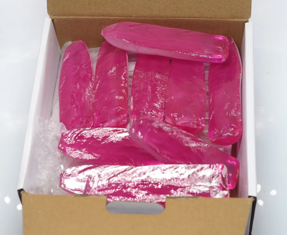 Synthetic ruby raw material rough corundum material uncut 3# pink 5# ruby corundum