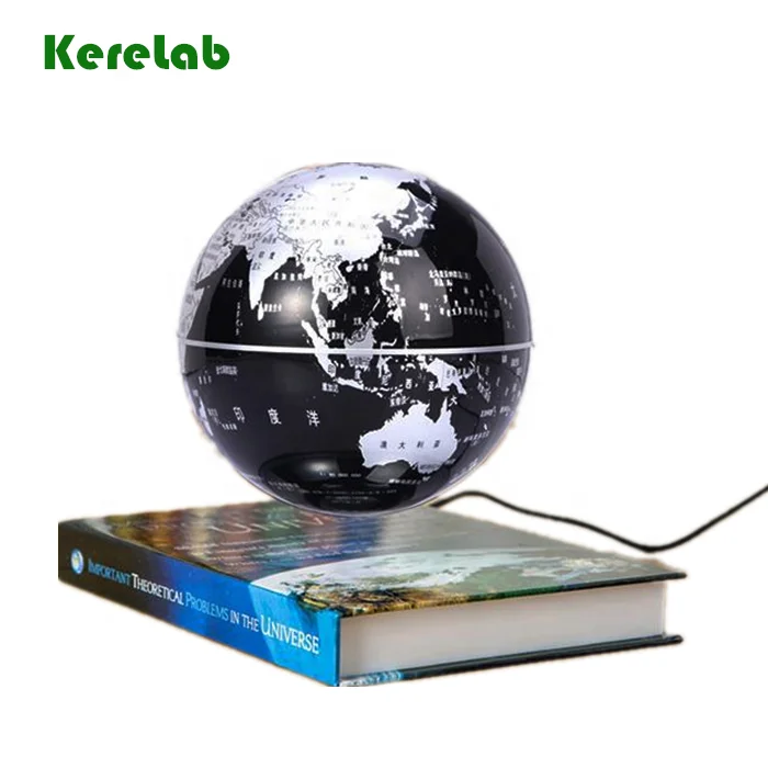World map rotating levitating floating display globe magnetic levitation