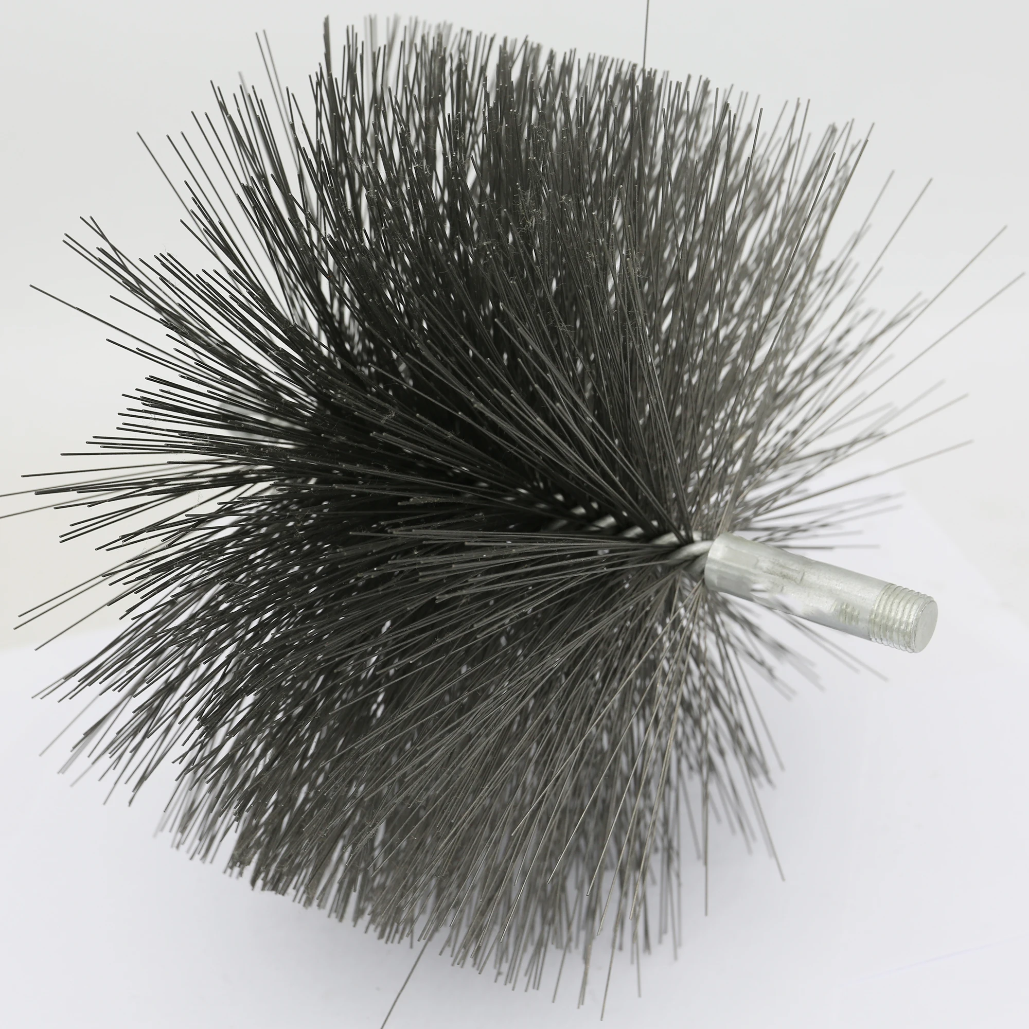 TDF steel wire twist spiral round chimney cleaning brush M12 threaded interface cleaning brush
