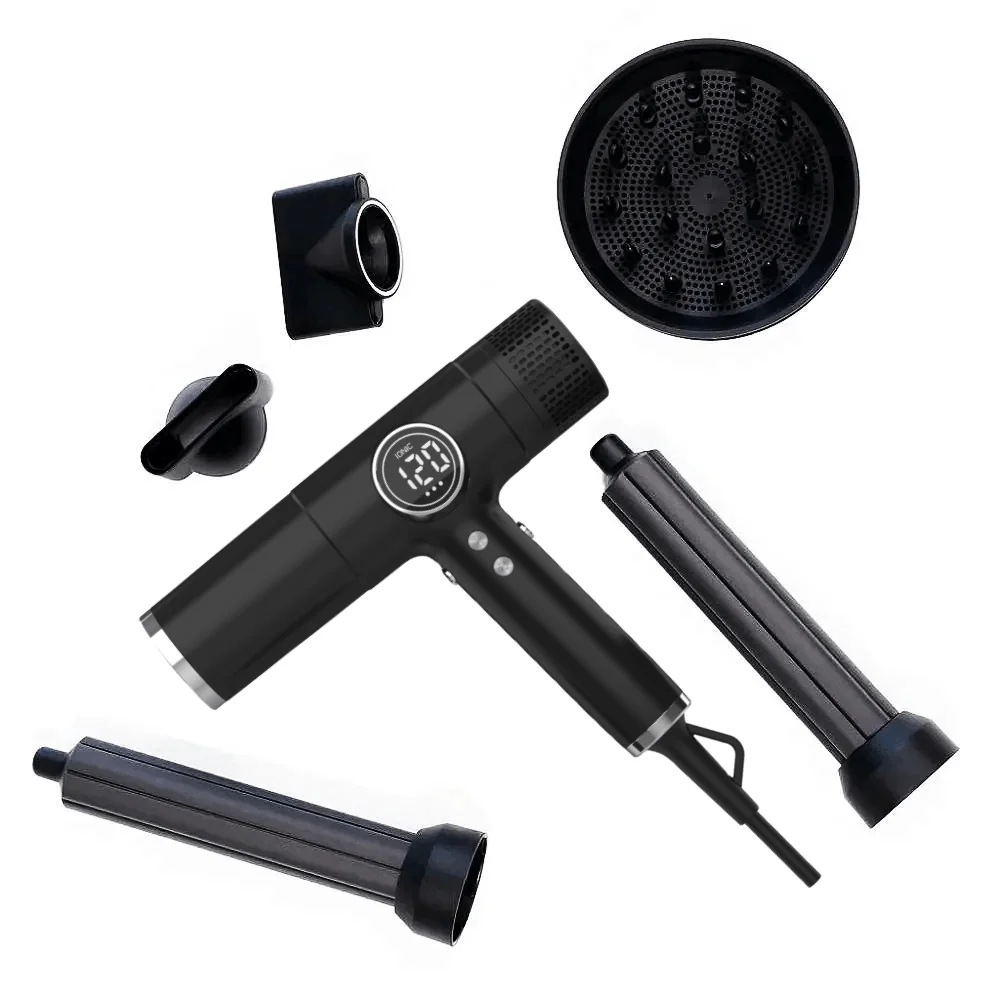 110000 rpm professional commercial blow dryer air wrap hair styler multistyler high speed air hair dryer with digital display