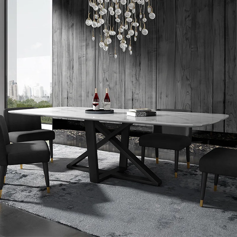 Modern luxury dining room furniture tables gold stainless marble dining table set  , cafe chairs and tables