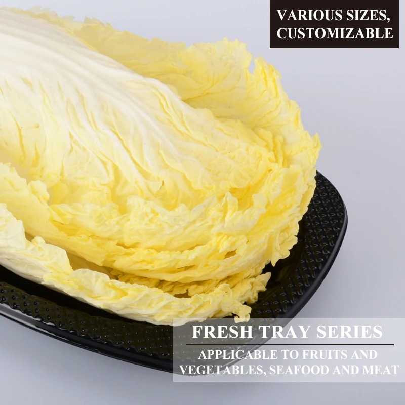Пользовательский одноразовый прямоугольный пластиковый поднос для супермаркета контейнер пищевых продуктов свежего мяса