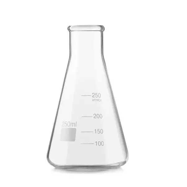 Колба из боросиликатного стекла, 3,3 йода, коническая колба, колба Erlenmeyer с узким носиком, низкая цена