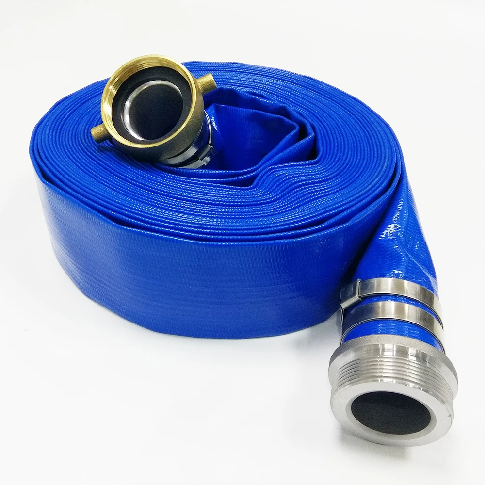 1 2 4 5 6 8 10 Inch Flexible PVC Layflat Hose Pipe For Agriculture Farming Plastic 30 45 60 90 120 150 psi Water Discharge Hose