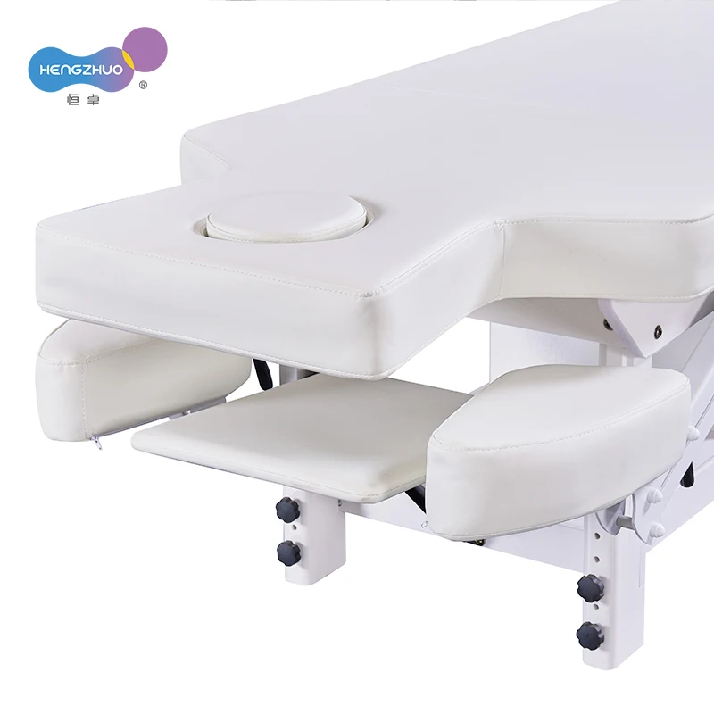 Luxury Design Wooden Massage Table with iPad Rack for Beauty Salon Thai Spa Bed Commercial Furniture Professional Manufacturer