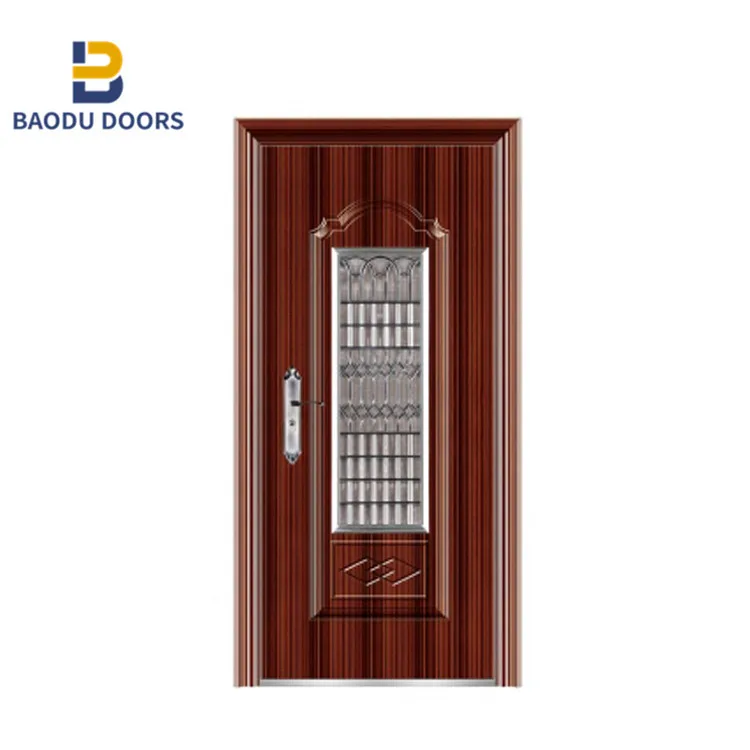 
best price europe security steel door with aluminium strip 