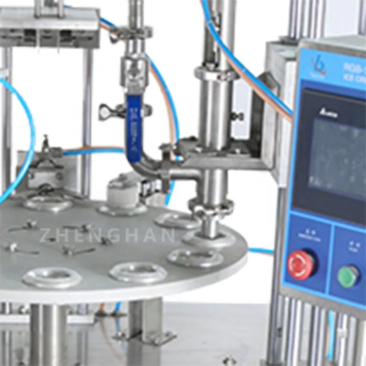 Automatic Ice cream filling machine single rotary icecream machine ice cream cup/cone filling and sealer machines