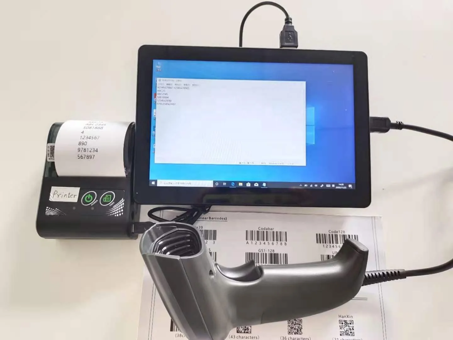  8-дюймовый сенсорный экран Встроенный мини-ПК с USB RJ45