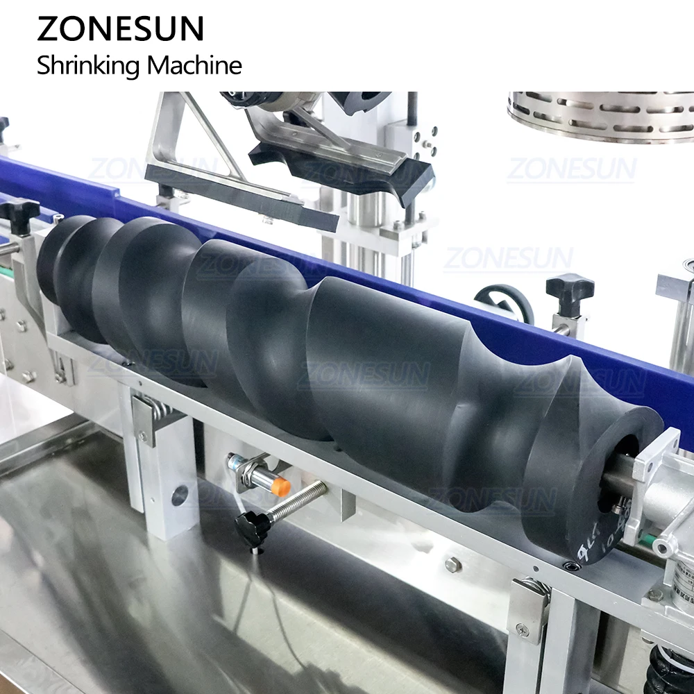 ZONESUN ZS-SXRS1 Full Automatic Wine Bottle PVC Film Capsule Cap Sleeve Heat Shrinking Wrapping Sealing Machine