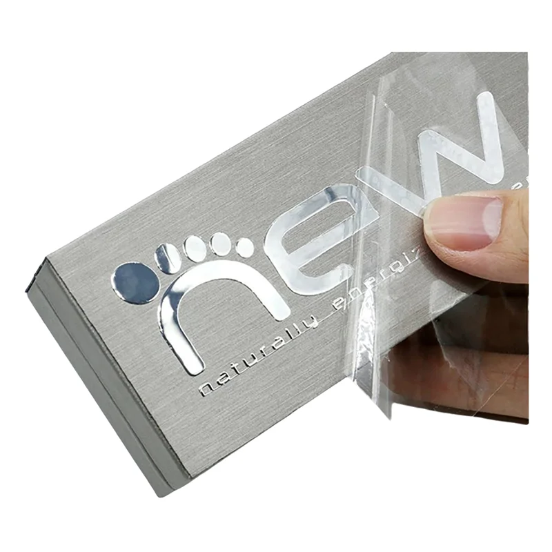 CS Customizable nickel Metallic Letters Labels Thin Silver Gold Nickel 3d Logo Transfer Embossed Decals Metal Stickers