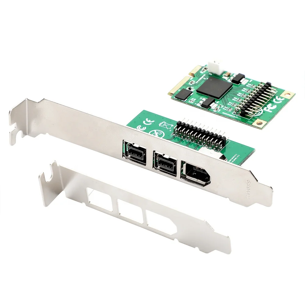 IOCREST Mini PCI Express 1 порт Firewire 1394A и 2 порта 1394B карта